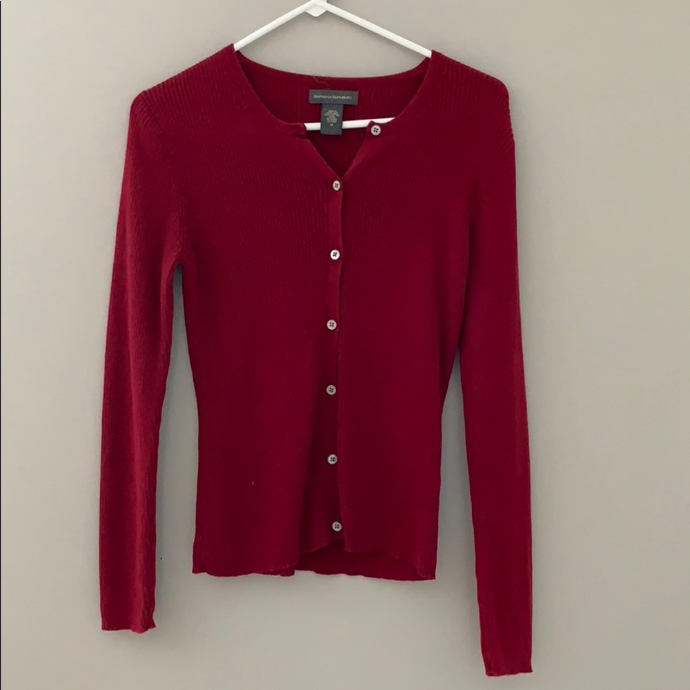 Banana Republic red button down sweater